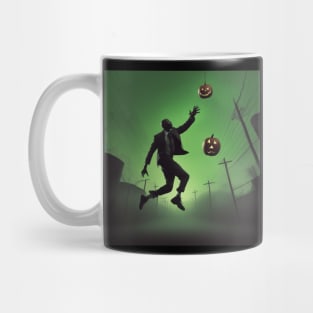 Michael Jordan Jumps catch halloween pumpkins Mug